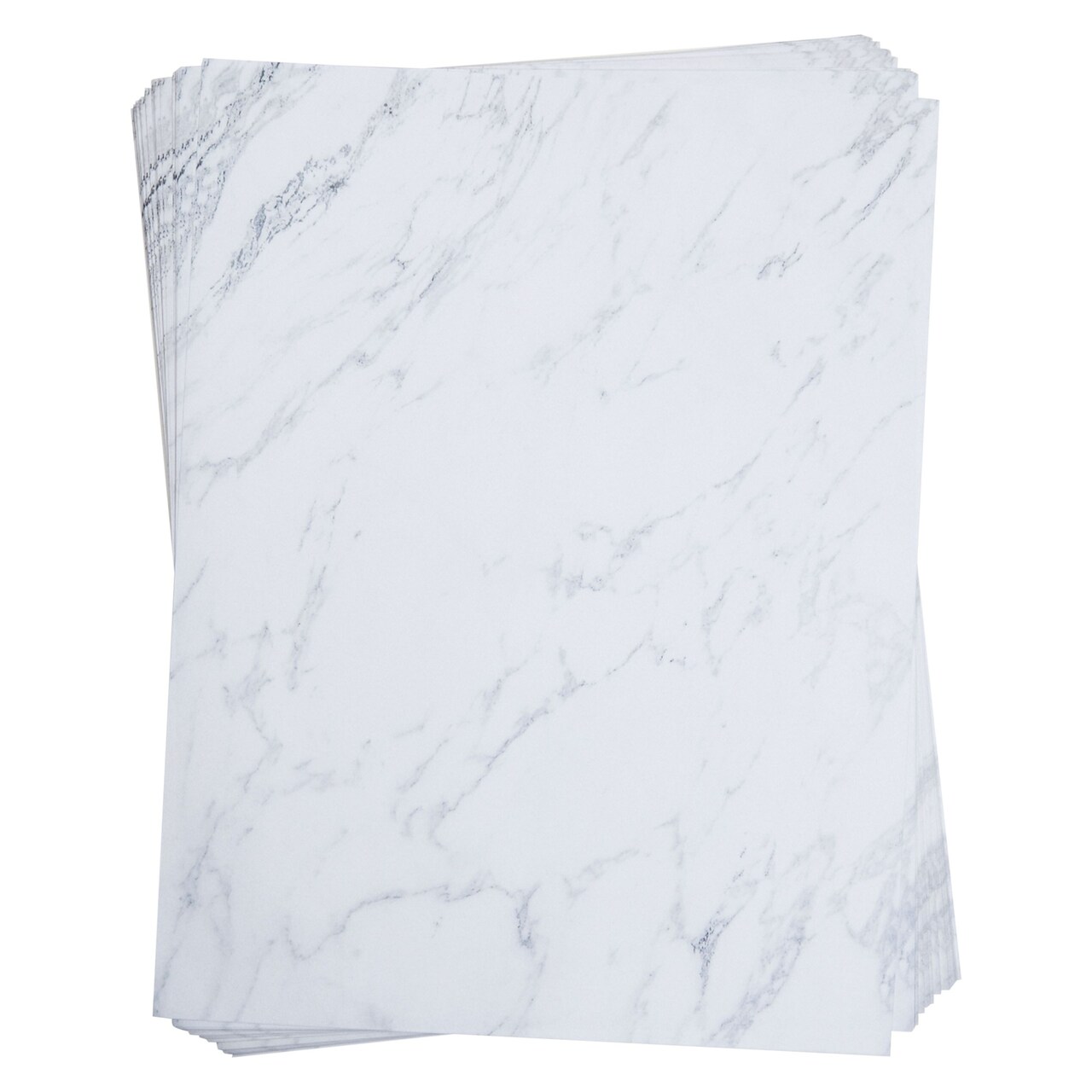 Marble Stationery Paper, Printer Friendly Decorative Letterhead (8.5 x 11 In, 48 Sheets)